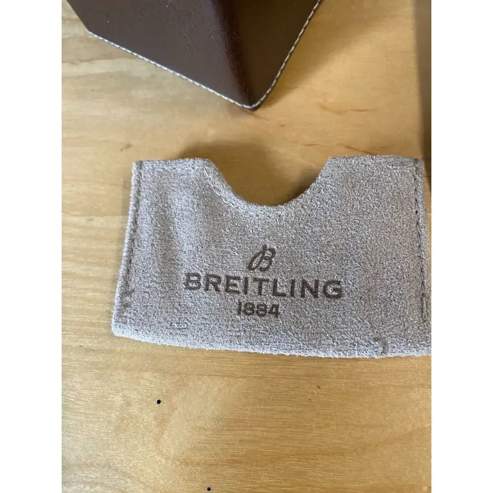 Breitling Watch Eco Friendly Leather Collapsible Brown Box, Pouch, Card holder